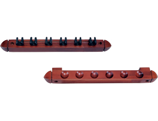 Wall Rack -  Standard 6 Cue w/ Clips                         Pool Cue