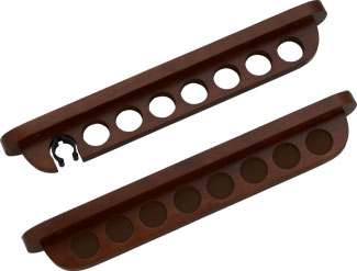 Wall Rack - 7 Cue w/Clip for Bridge                          Pool Cue