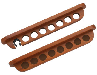 Wall Rack - 7 Cue w/Clip for Bridge                          Pool Cue