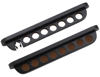 Wall Rack - 7 Cue w/Clip for Bridge                          Pool Cue