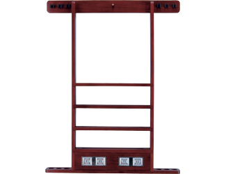 Wall Rack - 6 Cue w/ Score Counter Pool Cue