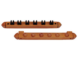 Wall Rack -  Standard 6 Cue w/ Clips                         