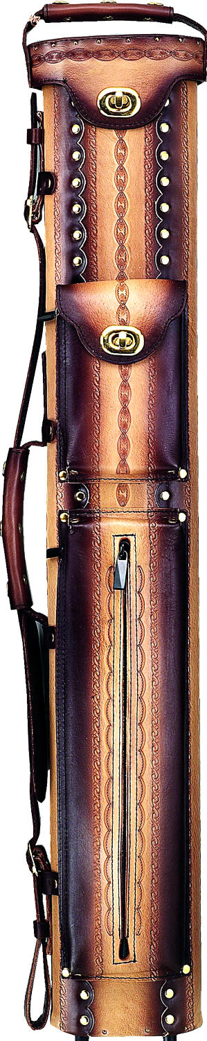 WIN Hand Tooled Leather Cue Case