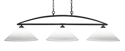 Marquise 3 Light Bar Shown In Dark Granite Finish With 16” White Muslin Glass