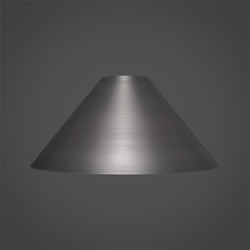 14" Brushed Nickel Cone Metal Shade