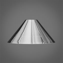 14" Chrome Cone Metal Shade