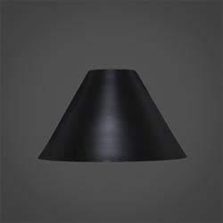 7" Matte Black Cone Metal Shade