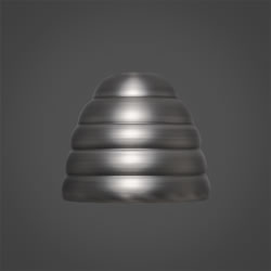 6" Brushed Nickel Beehive Metal Shade