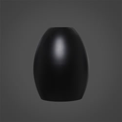 5" Matte Black Oval Metal Shade