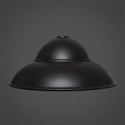 16" Dark Granite Double Bubble Metal Shade