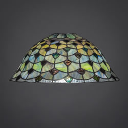 16" Crescent Tiffany Glass