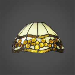 7" Roman Jewel Mini Tiffany Glass