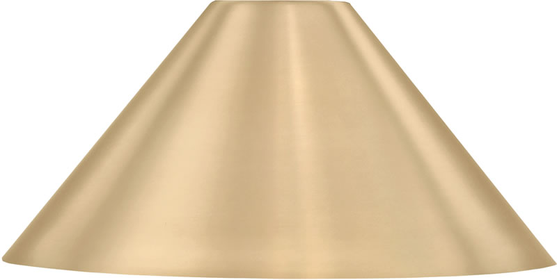 14" New Age Brass Cone Metal Shade