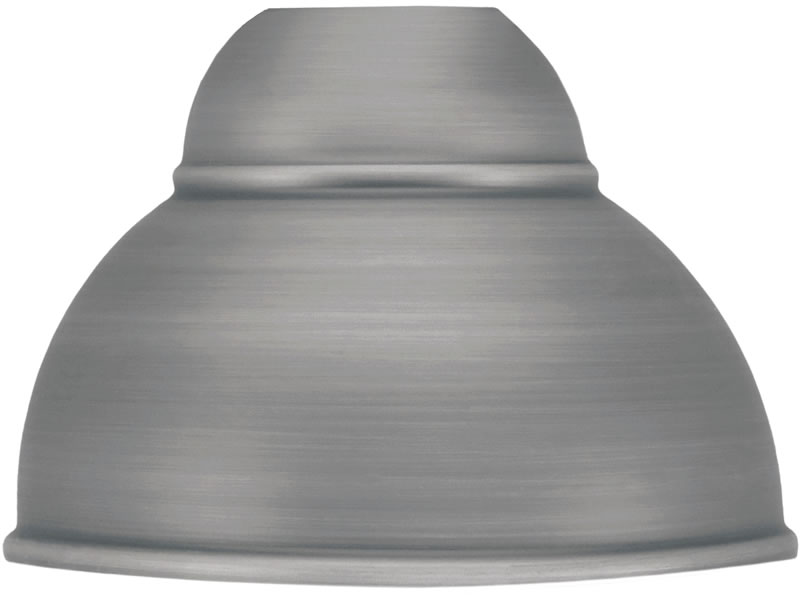 7" Brushed Nickel Double Bubble Metal Shade