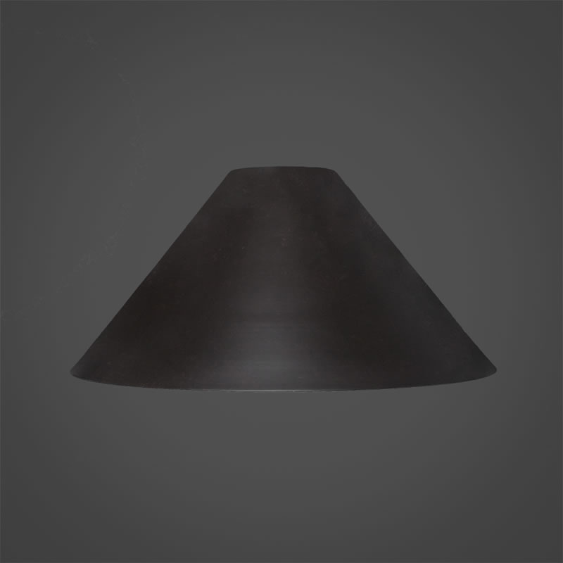 14" Dark Granite Cone Metal Shade