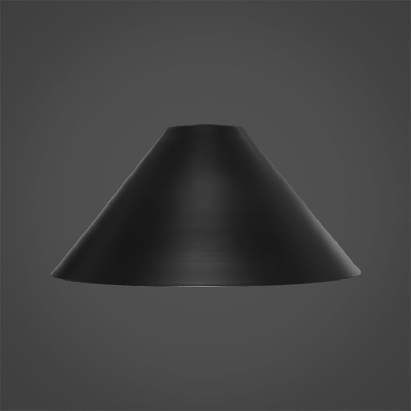 14" Matte Black Cone Metal Shade