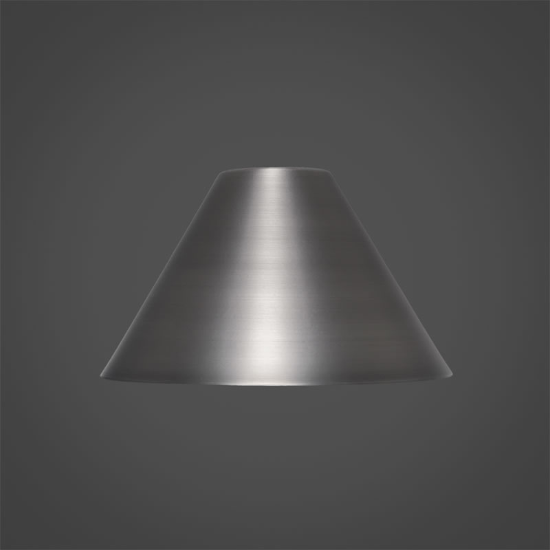 7" Brushed Nickel Cone Metal Shade