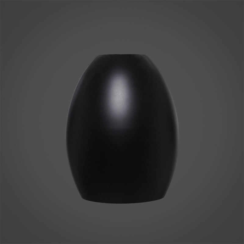 5" Matte Black Oval Metal Shade