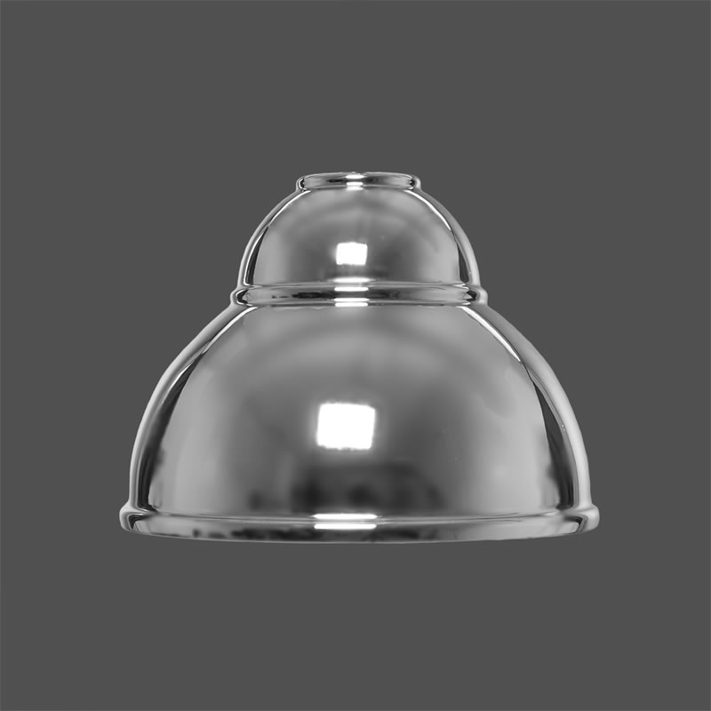 7" Chrome Double Bubble Metal Shade