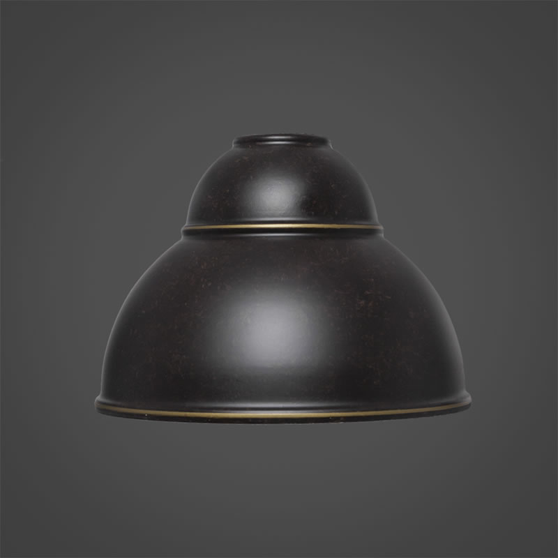 7" Dark Granite Double Bubble Metal Shade